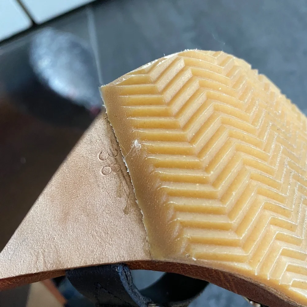 Isabel Marant black strappy high heel sandals Sz 38 leather - Picture 7 of 7